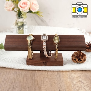 Personalized Walnut Wood Watch Holder Stand,Custom Name Watch Display Stand,Gifts For Watch Lover,Jewelry Holder Stand,Watch Stand,Best Gift