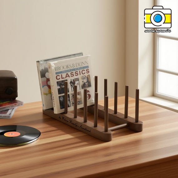 Carved Black Walnut Solid Wood Cd Storage Box Vinyl Record Storage Rack Creative Wooden Storage Rack Home Living Room Tv Cabinet Side Rack