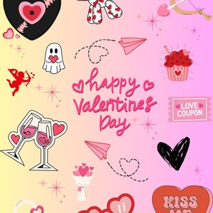Valentine's Day Digital Background for iPhone or Android/ Phone ...