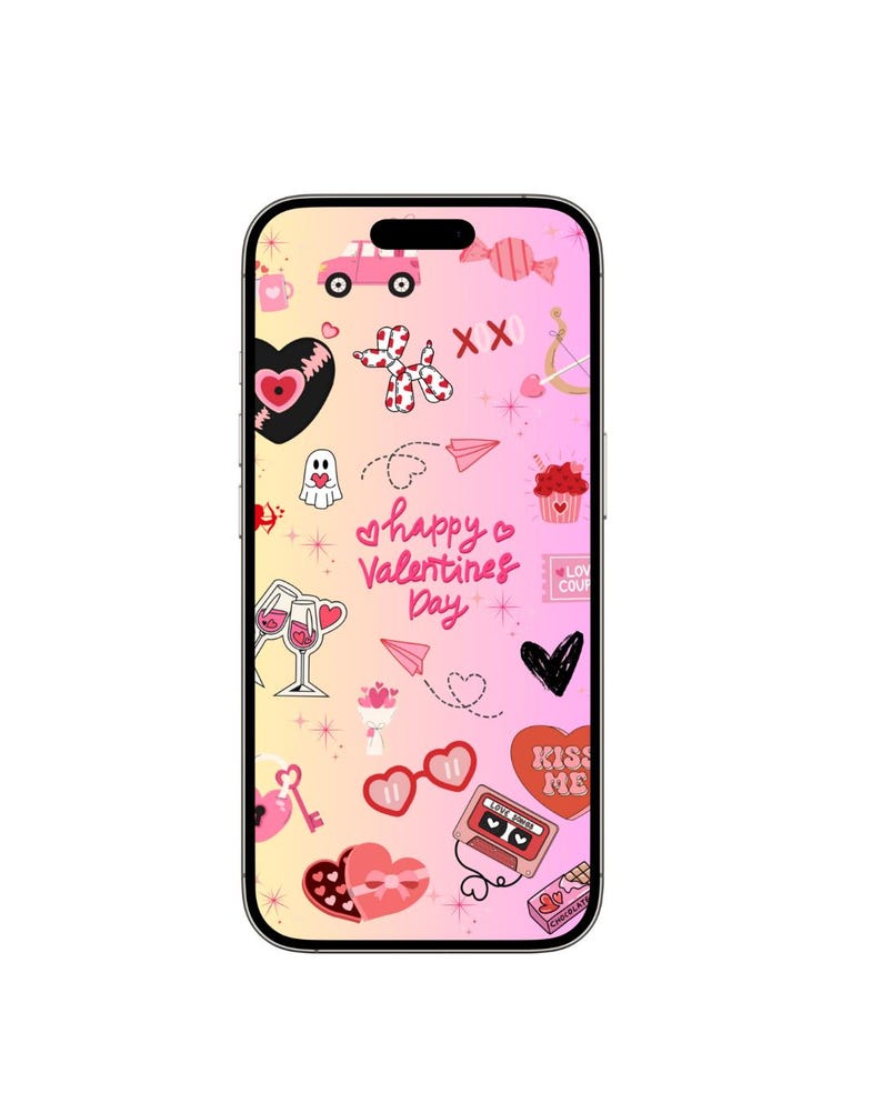Valentine's Day Digital Background for iPhone or Android/ Phone ...