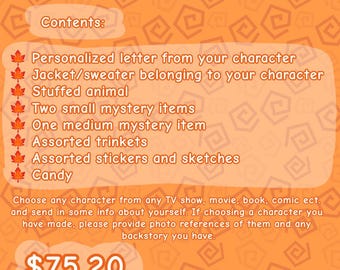 MEDIUM Custom Character Care Package With Comic (11"x7.5")