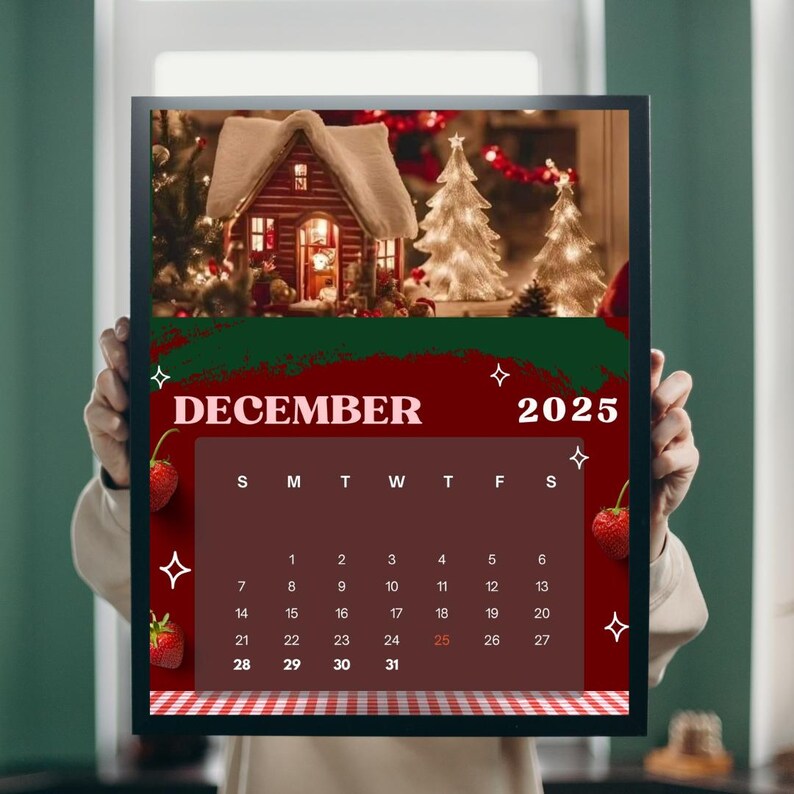 Printable December 2025 Calendar | A4 Editable Monthly Planner for