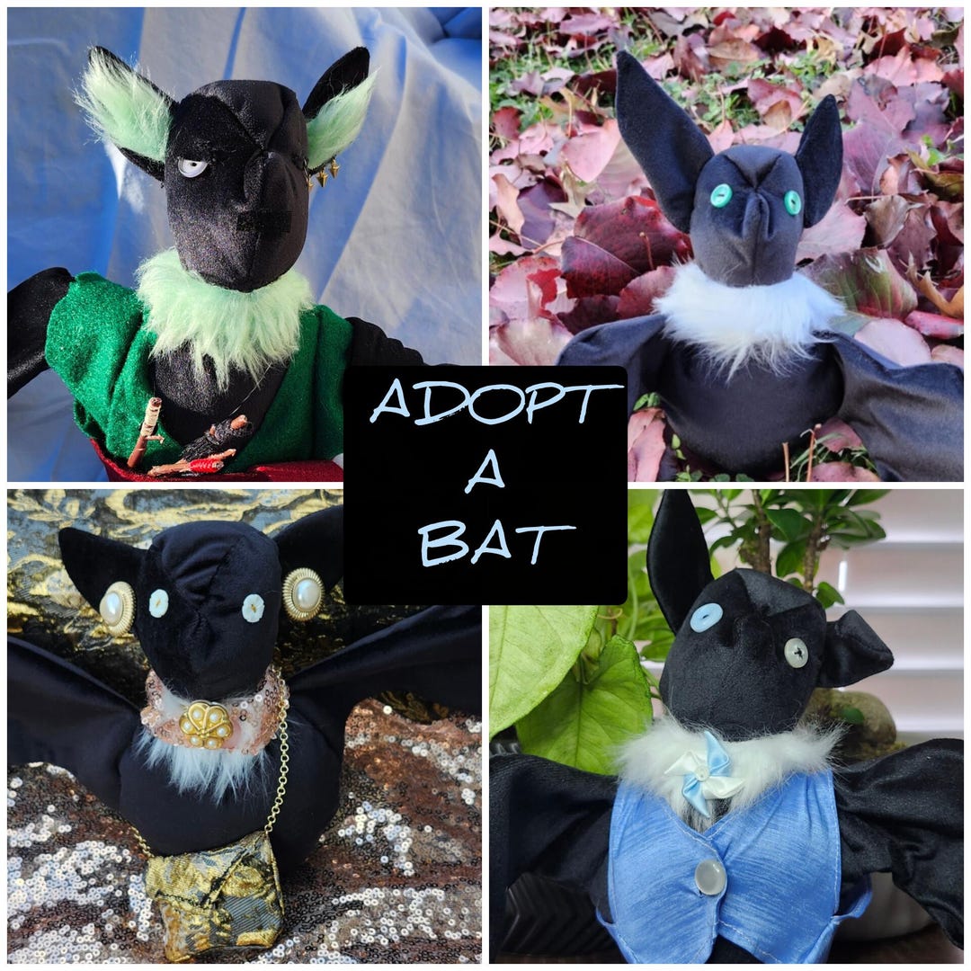 Adopt a Bat - Handmade Bat Plushies Looking for Their Forever Home ...