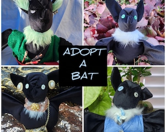 Adopt a Bat - Handmade Bat Plushies Looking for Their Forever Home - Gifts, Birthday, Special Ocassion