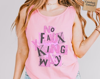 No Faux King Way Tank Top, Rejecting Kings Since 1776 Protest Shirt, No Kings in America Tank Top, Political Resist Tshirt,Independence Day,