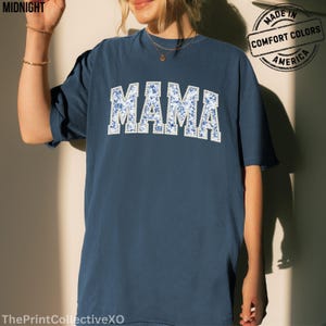 Comfort Colors Mama Faux Pearl Shirt, Mother's Day Gift for New Mom, Pregnancy Announcement Tee image 12
