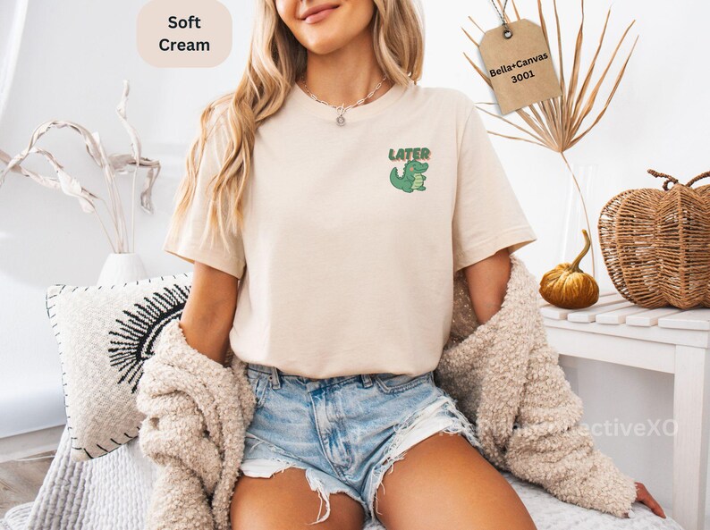 Later Gator Shirt, Retro Alligator Shirt, Minimalist Tee, Vintage Inspired Shirt,Trendy Funny Meme Gift, Crocodile Shirt,Florida Graphic Tee image 7
