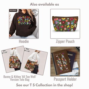 Surprise Song Piano Flowers Wildflower Garden Tote Bag, Colorful Floral Canvas Tote, Botanical Everyday bag image 7