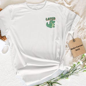 Later Gator Shirt, Retro Alligator Shirt, Minimalist Tee, Vintage Inspired Shirt,Trendy Funny Meme Gift, Crocodile Shirt,Florida Graphic Tee image 5