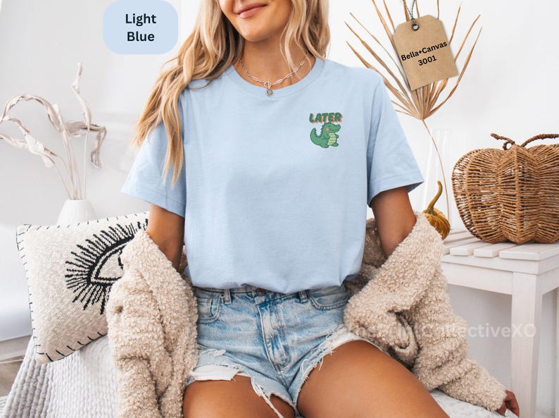 Later Gator Shirt, Retro Alligator Shirt, Minimalist Tee, Vintage Inspired Shirt,Trendy Funny Meme Gift, Crocodile Shirt,Florida Graphic Tee image 10