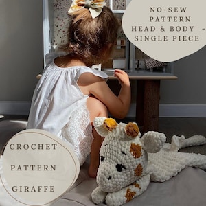 Giraffe Crochet Pattern, Amigurumi Giraffe Toy, Lovey Giraffe Comforter, Snuggler Giraffe, Security Blanket, Digital PDF Pattern, DIY Toy