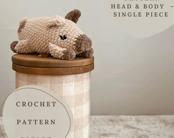 Crochet Pattern Piglet Toy, PDF Amigurumi Pattern, Stuffed Little Piggy, Crochet Plush Piglet, Digital Download