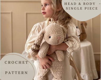 Crochet Bunny Pattern, PDF Amigurumi Crochet Pattern Bunny, Lovey Bunny Toy, Comforter Bunny Toy, Baby Shower, Baby Gift