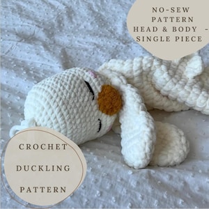 Crochet Pattern for Snuggle Duckling Toy, PDF Amigurumi Crochet Pattern Duckling Duck Plushie Toy, Digital Download Pattern, Duck Pattern