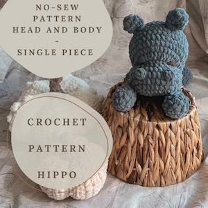 Nijlpaard haakpatroon, nijlpaard amigurumi pdf-patroon, nijlpaardpatroon, knuffels, dekbed nijlpaard speelgoed, nijlpaard veiligheidsdeken