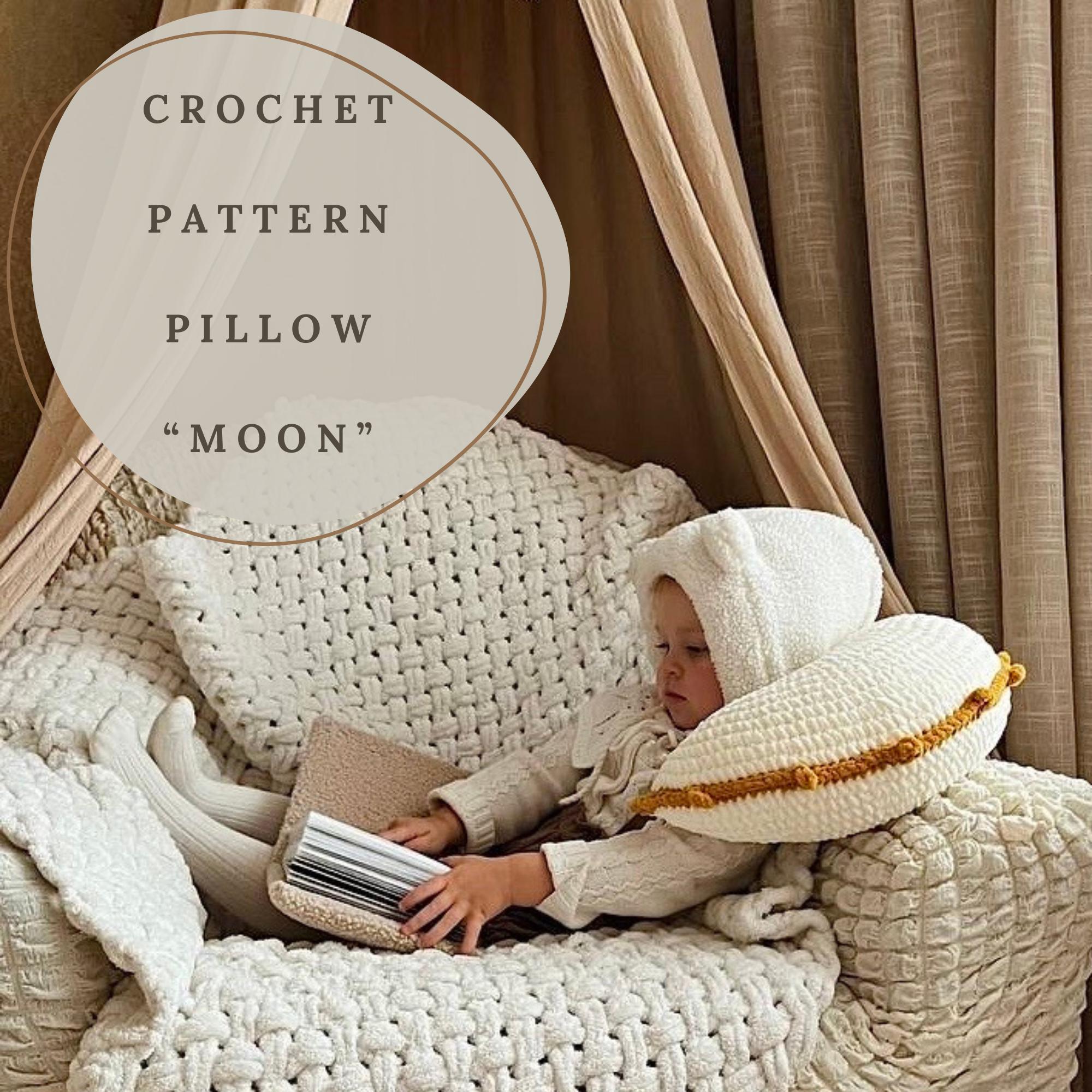 Crochet Pattern for a Moon Pillow, PDF File Amigurumi Plushie