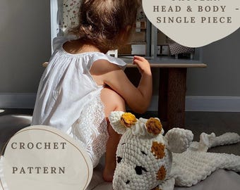 Giraffe Crochet Pattern, Amigurumi Giraffe Toy, Lovey Giraffe Comforter, Snuggler Giraffe, Security Blanket, Digital PDF Pattern, DIY Toy