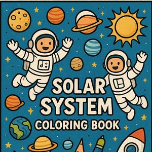 Solar System Coloring Pages | Planets Printable Coloring Book for Kids | Space Activity PDF