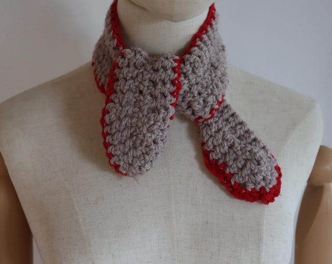 Hand Knitted Neckerchief Poet Scarf