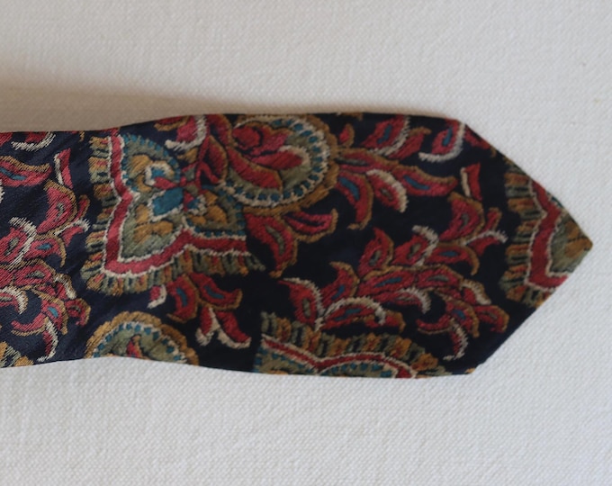 GIVENCHY Paisley Print All Silk Wide Neck Tie