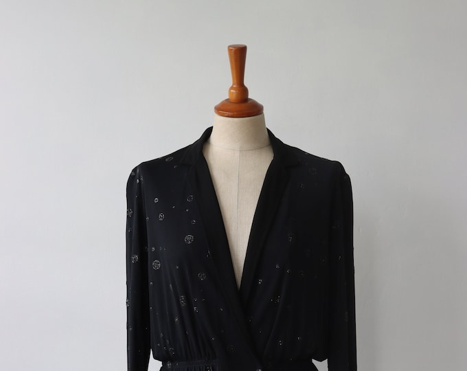 HIDY MISAWA | Black Sequin Blouse