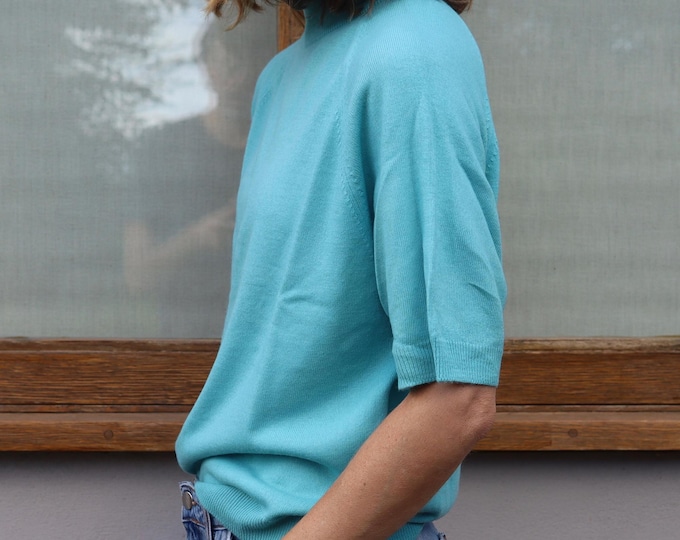 WOLSEY Blue Short Sleeve Knit