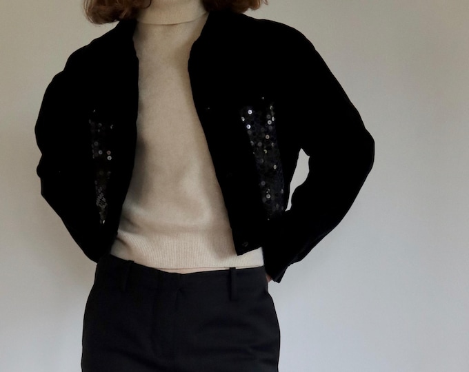Charlotte Halton Cotton Velvet Jacket With Sequins