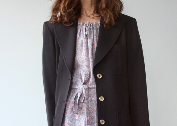 Vintage Saint Laurent Navy Blazer