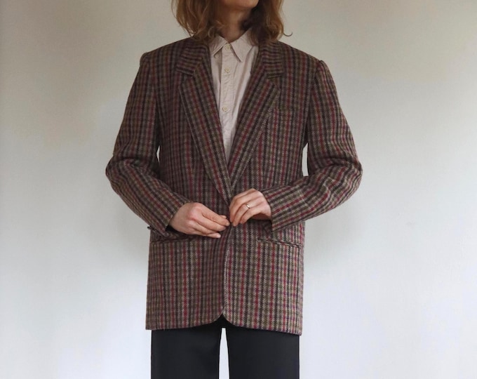 GIORGIO SANT ANGELO | Pure Wool Checked Blazer