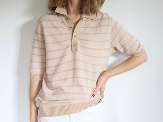 Vintage Zimmerli Made in Switzerland Cotton Knit Polo Shirt