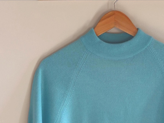 WOLSEY Turquoise Blue Short Sleeve Knit