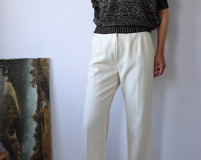 MAX & Co | Cream Straight Trousers