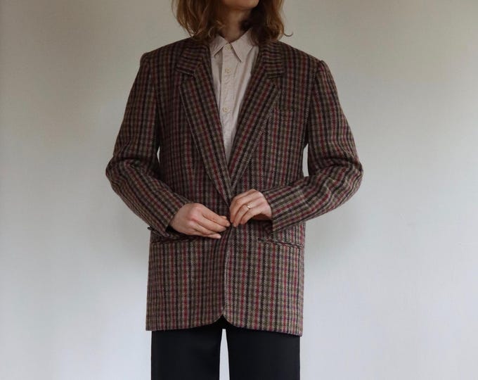 GIORGIO SANT ANGELO | Pure Wool Plaid Blazer