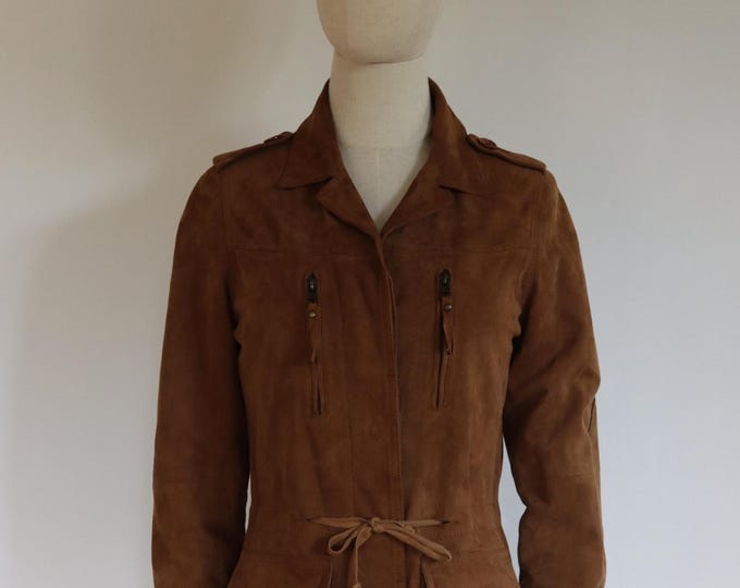 Chestnut Tan Suede Short Jacket