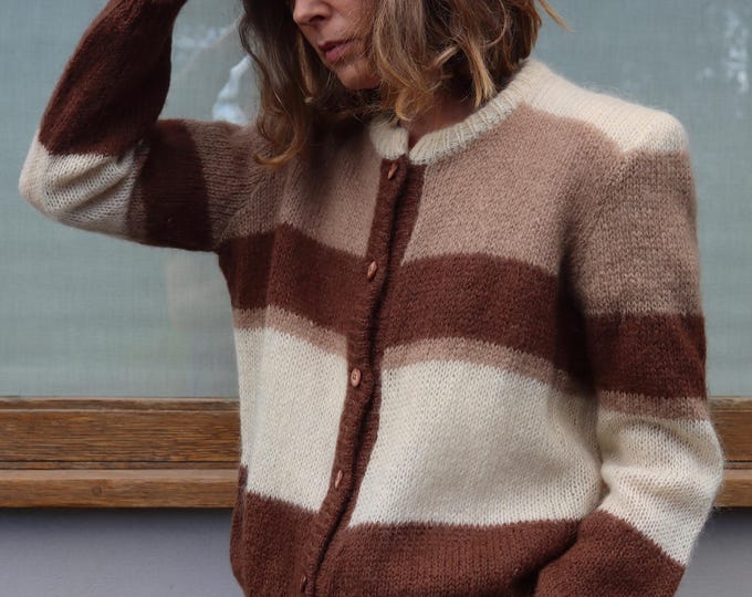 Vintage Stripe Mohair Cardigan
