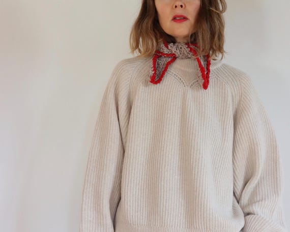 Hand Knitted Neckerchief Poet Scarf