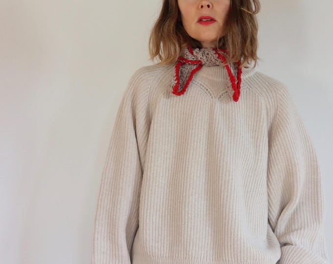 Hand Knitted Neckerchief Poet Scarf