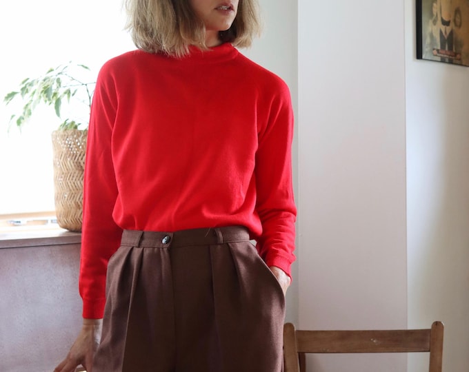 WOLSEY Bright Red Crew Neck Jumper