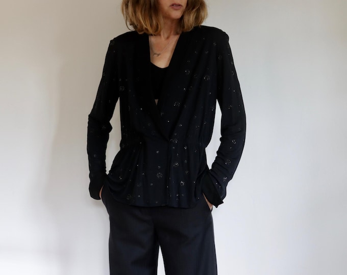 HIDY MISAWA | Black Sequin Blouse