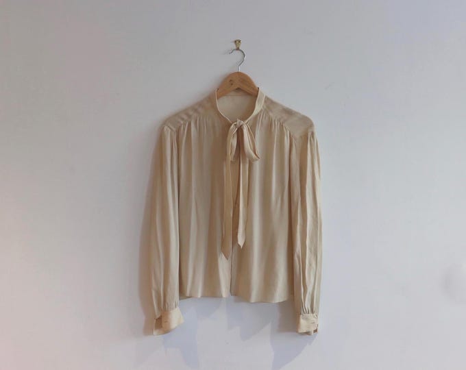 Pussy Bow Tie Blouse