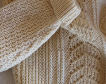 St. Michael Cream Aran Strickpullover aus reiner Wolle