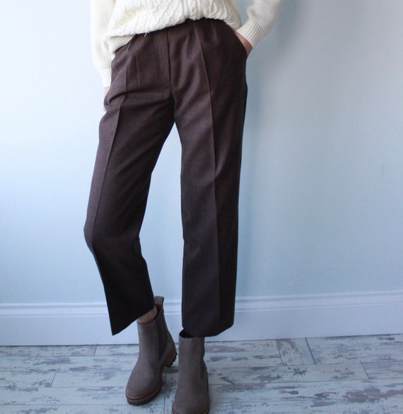 Brown Giorgio Sant Angelo Pure Wool Trousers