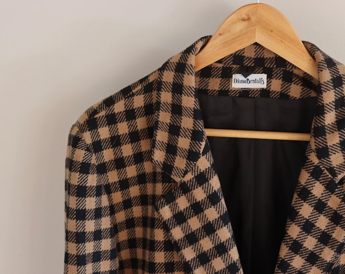 Diana Bentalls | Vintage Check Houndstooth Double Breasted Blazer
