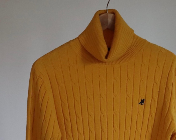 Yellow Polo Neck Pullover Jumper