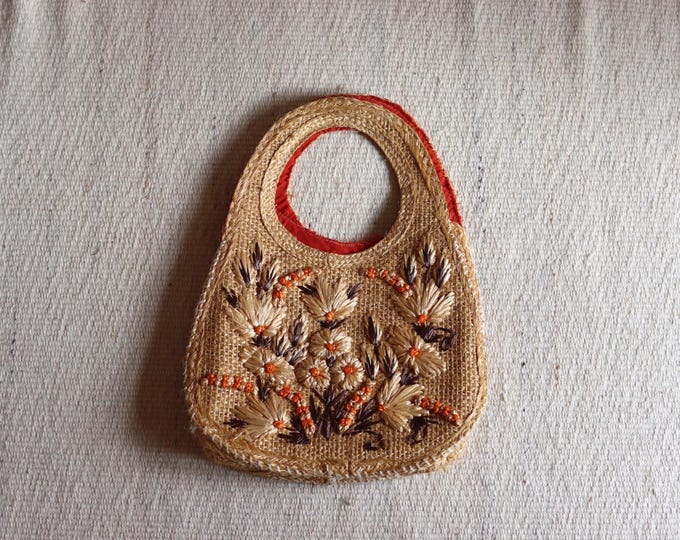1960s Handmade Straw Bag