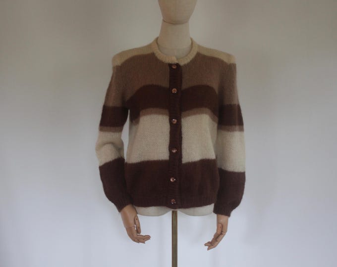 Vintage Stripe Mohair Cardigan