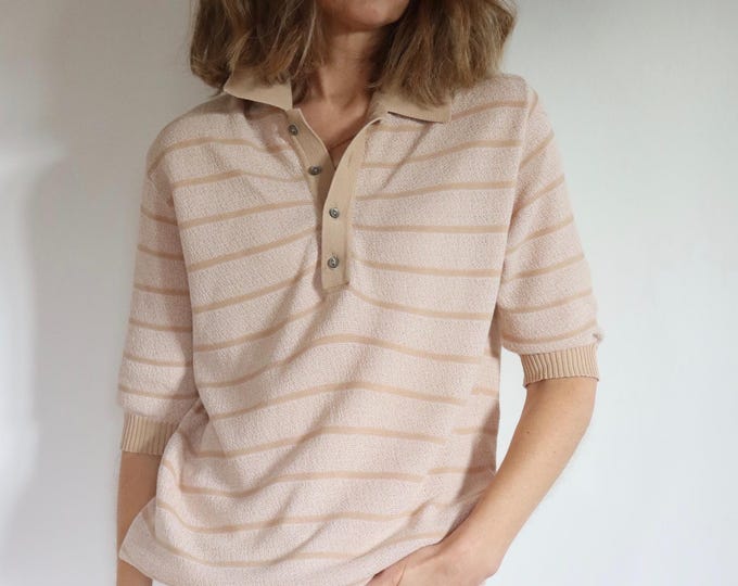 Vintage Zimmerli Made in Switzerland Cotton Knit Polo Shirt