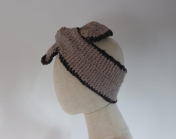 Hand knitted Crochet Headband / Neckerchief / Scarf