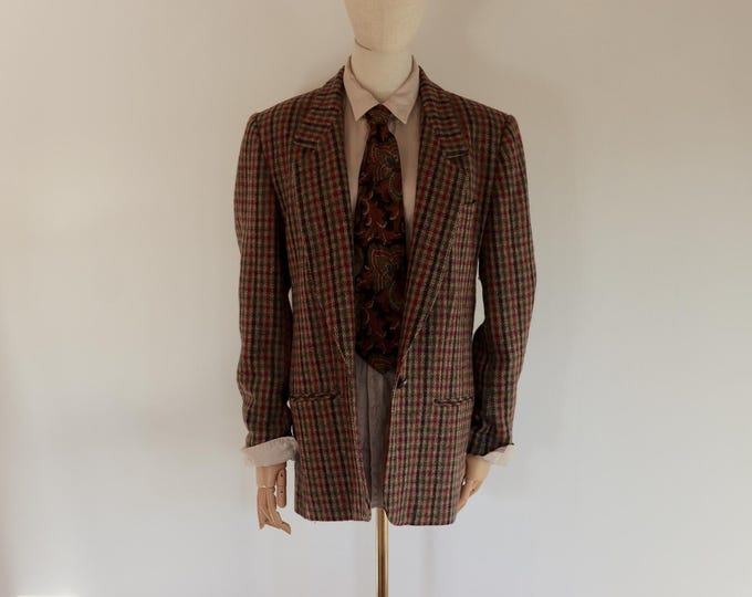 GIORGIO SANT ANGELO | Pure Wool Checked Blazer
