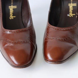 Vintage Brown Leather Bally for Harrods Pumps Shoes Heels image 5